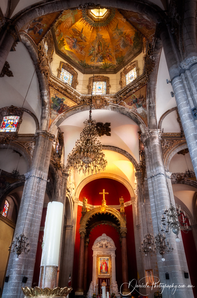 Mexico City Interior of the Old Church of Our Lady de Guadalupe